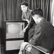 Photo: The first Mitsubishi Electric television (Model 101K-17), launched in 1953.
